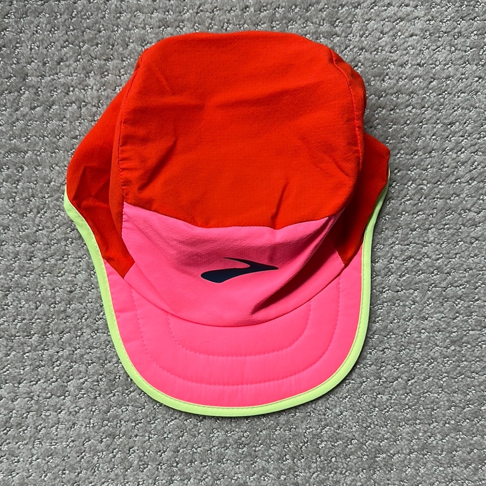 Brooks Vibrant Red and Pink Sports Cap